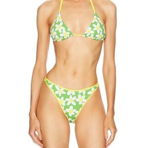 Helsa HEAVY MANNERS X Elsa Hosk Full Bikini Bottom Floral in Diet Mountain Dew
